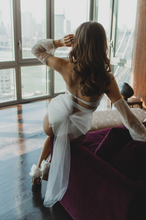 Load image into Gallery viewer, PALERMO TOP- LACE SLEEVES- BRIDAL
