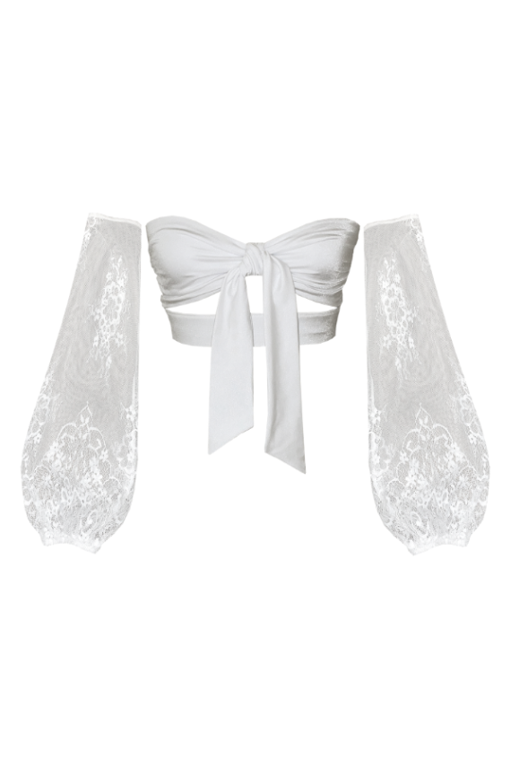 PALERMO TOP- LACE SLEEVES- BRIDAL