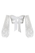 Load image into Gallery viewer, PALERMO TOP- LACE SLEEVES- BRIDAL