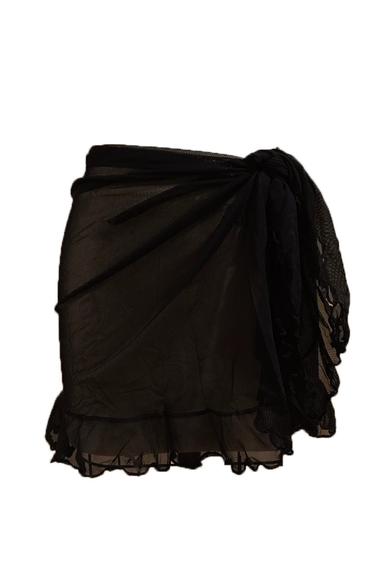 Mesh Ruffle Sarong